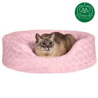 FurHaven Pet Products Ultra plüss ovális kisállat ágy kutyáknak és macskáknak-eper, közepes